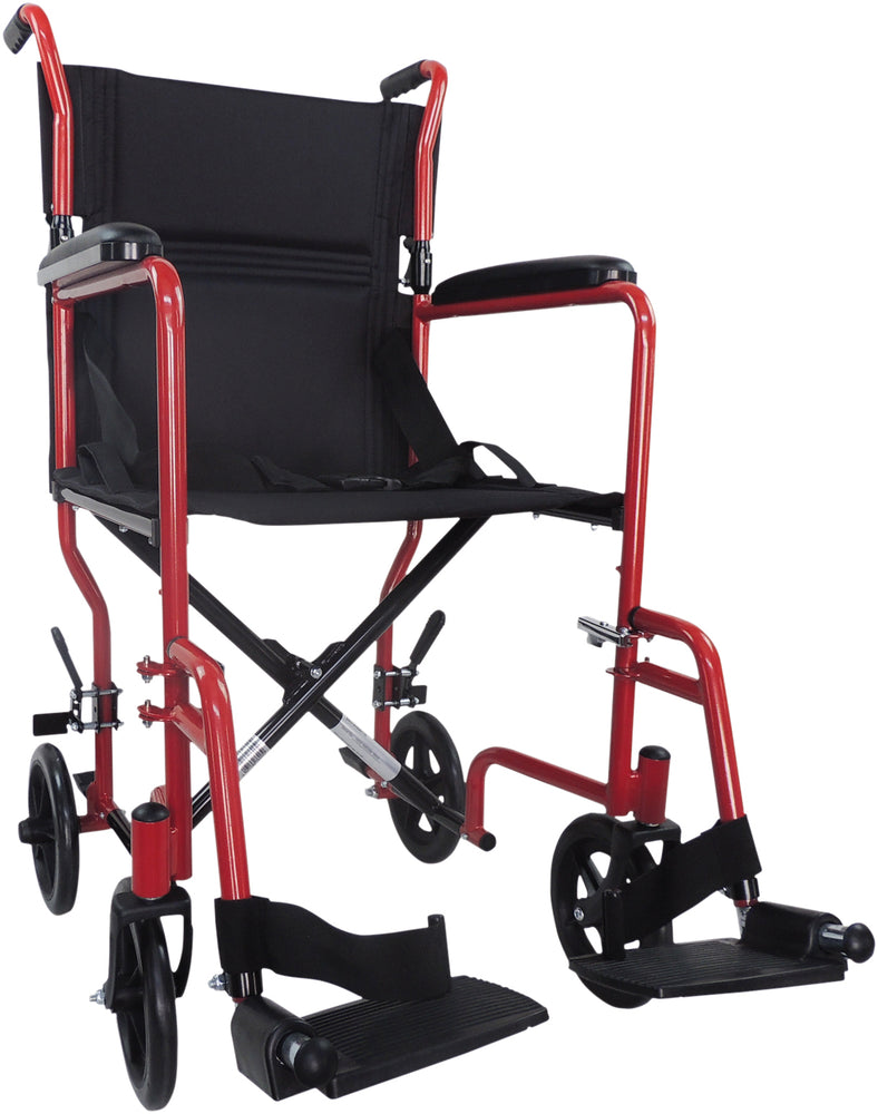 The Red Steel Compact Transport Wheelchair
