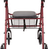 Days Four-Wheeled Rollator/Walker - Ruby Red