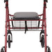 Days Four-Wheeled Rollator/Walker - Ruby Red