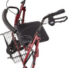 Days Four-Wheeled Rollator/Walker - Ruby Red