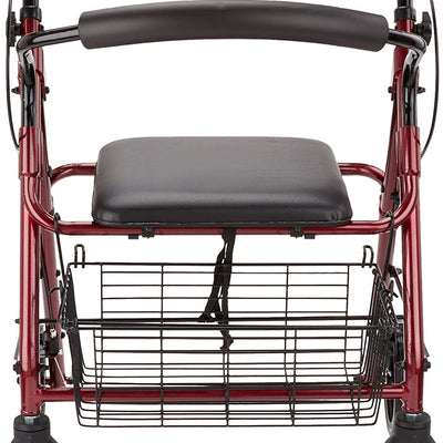 Days Four-Wheeled Rollator/Walker - Ruby Red