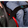 A person in a wheelchair using a Universal Elastic Strap