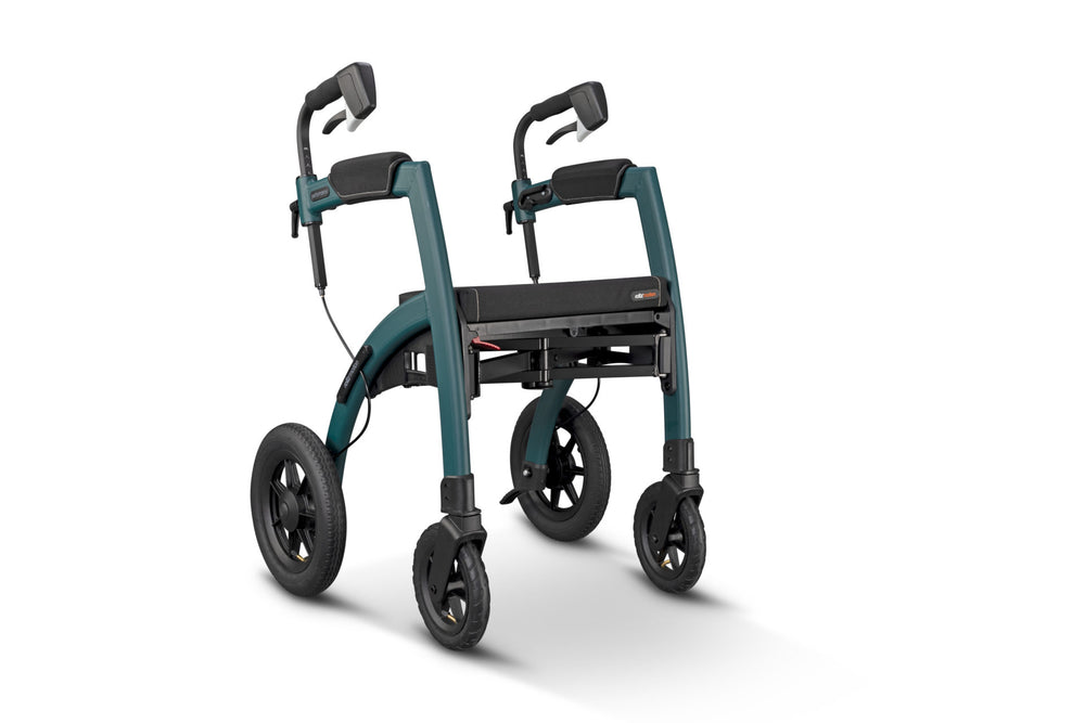 shows the rear view of a rollz motion performance rollator