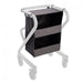 The image shows the bedside cabinet fitted to the SALJOL Page Indoor Rollator