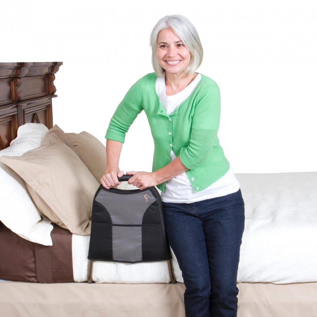 shows someone using the bedside econorail