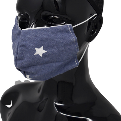 Washable, Reusable Face Mask | White Star