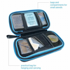 Pillbase Travel unzipped - shows bags and compartments for small utensils and a practical bag for hanging and carrying