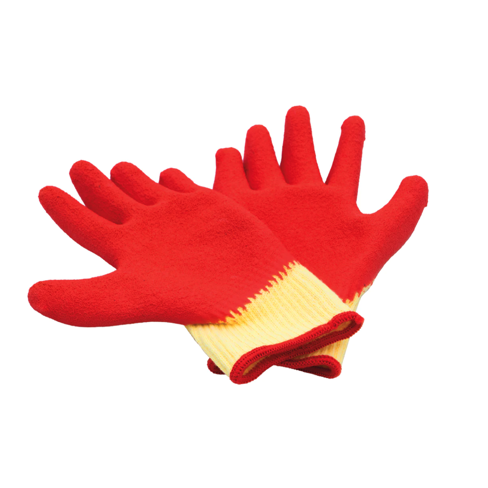 Gardening Gloves - Large (Red & Cream)