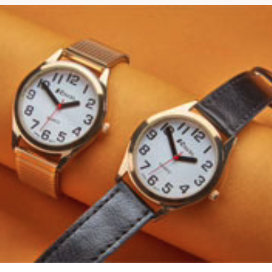 The two types of Easy To See Watches - leather and and expanding