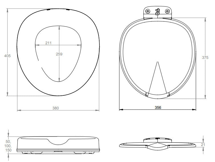 Serenity Raised Toilet Seat