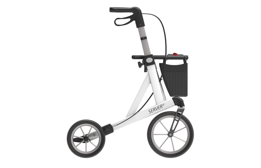 Image of white XC rollator - Side