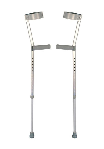 shows the standard soft handle crutches
