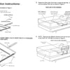 shows a diagram of the assembly and installation instructions for the ez adjustable bed rail with pouch from stander