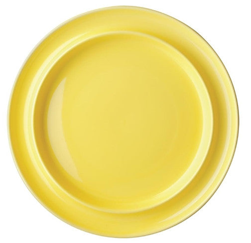 an aerial view of the yellow steelite plate