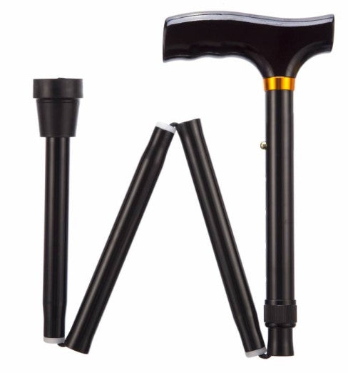 Adjustable Folding Walking Stick - Folded