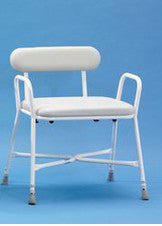 Sherwood Plus Bariatric Shower and Perching Stool with Padded Back Rest