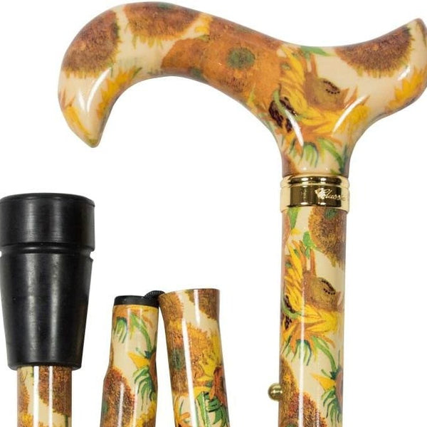 the image shows the van gogh sunflowers classic cane