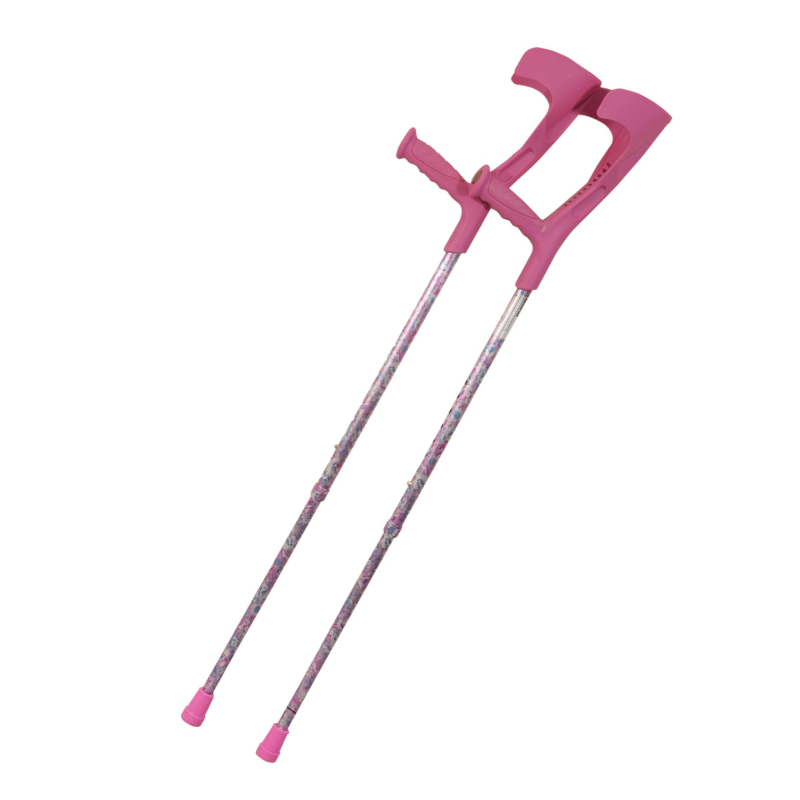 shows the Spring Floral Funky Crutches