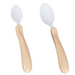 shows both sizes of the soft coated homecraft caring cutlery