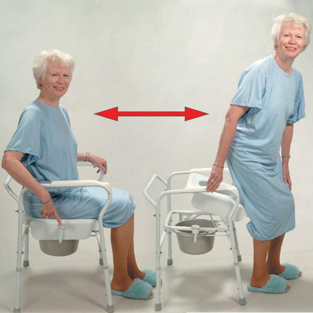 Uplift Commode Assist - demonstrates the sliding seat