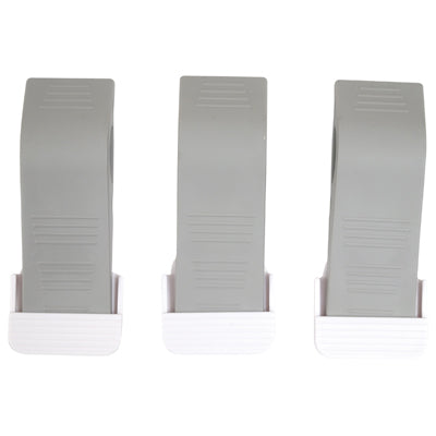 Set of 3 Rubber Door Stoppers with Holder