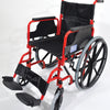 Self Propelled Steel Wheelchair - Red