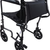 Aluminium Compact Transport Wheelchair Half folded back