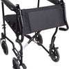 Aluminium Compact Transport Wheelchair folded back