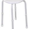 shows the multi-purpose adjustable stool in white