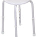 shows the multi-purpose adjustable stool in white