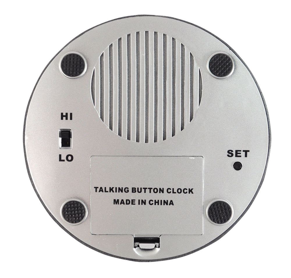 Big Button Talking Alarm Clock – the back of it