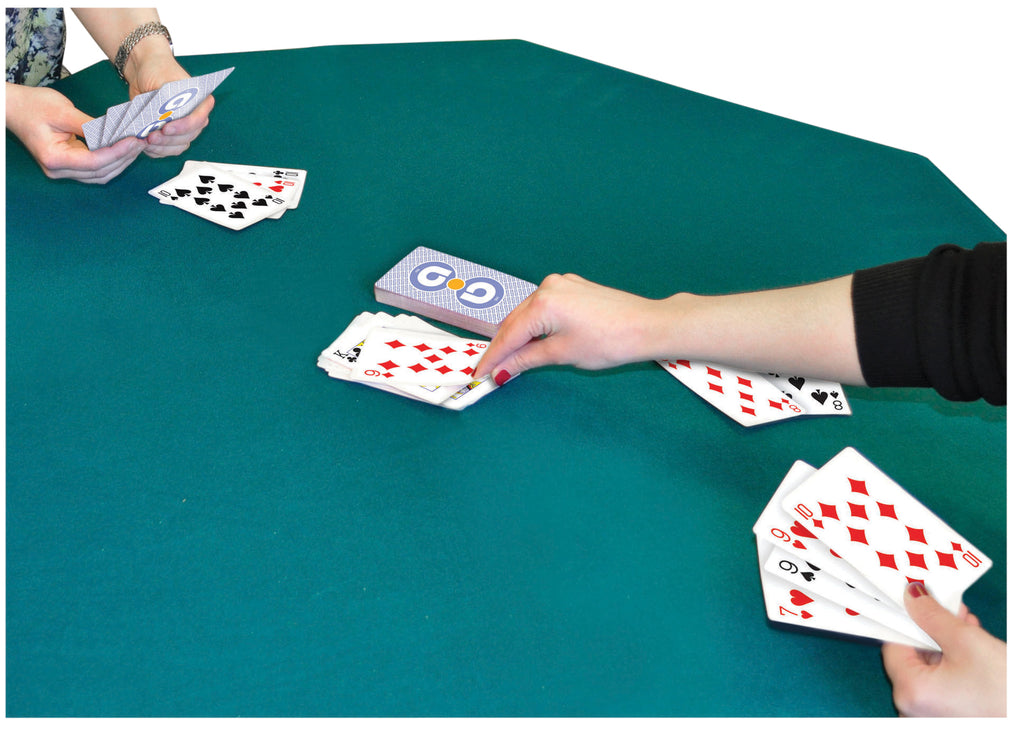 Jumbo Playing Cards – two people playing with them