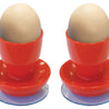 shows the red suction egg cups