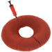 shows the inflatable ring cushion in red with the pump