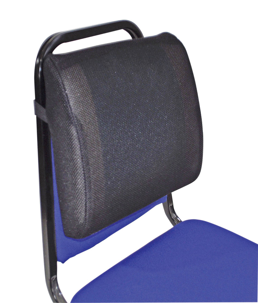 Cooling Gel Memory Foam Lumbar Support Cushion being used on a chair