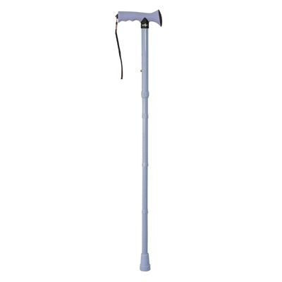 shows the folding rubber handled walking stick