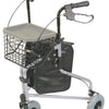 Silver Lightweight Tri Walker with Bag and Basket