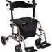 shows the duo deluxe rollator and transit chair in grey
