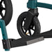 shows the foot rests of the rollz motion performance rollator