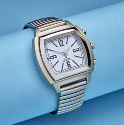 The Square Faced Radio Controlled Watch with the expanding bracelet