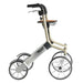 A side view of the Silver & Beige Let's Go Out Rollator/Walker