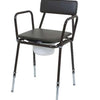 Stackable commode chair lid on