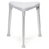 Single edge shower stool in white