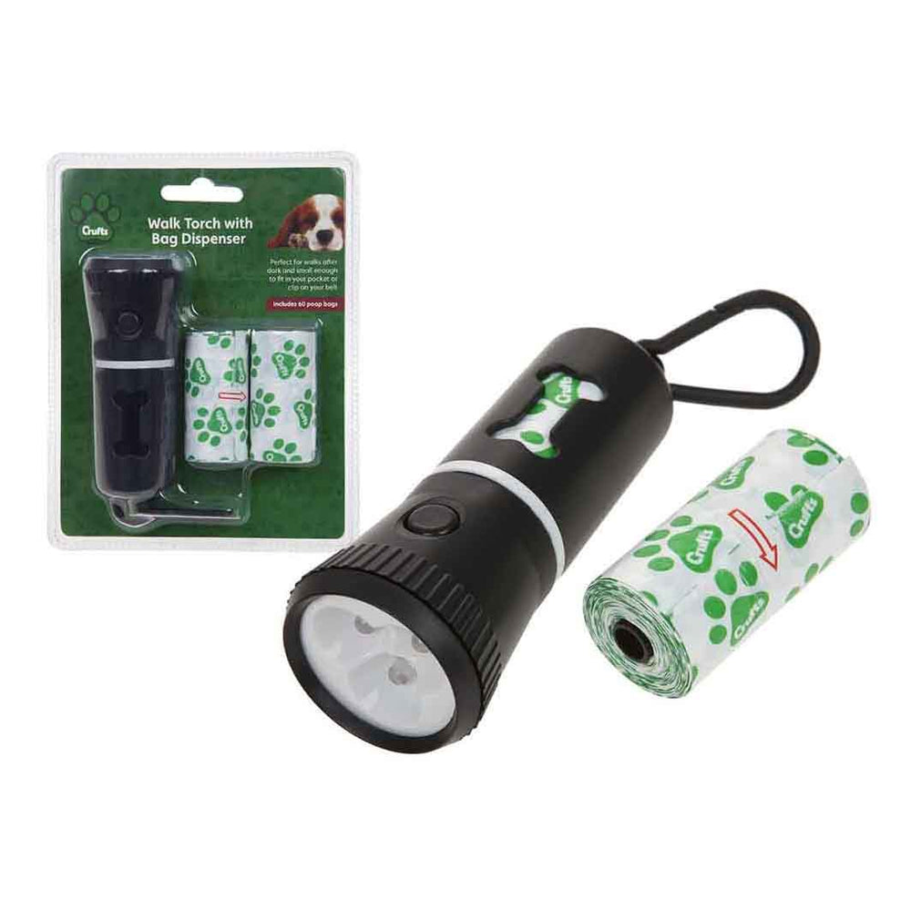 Dog waste bag dispenser with flashlight discount