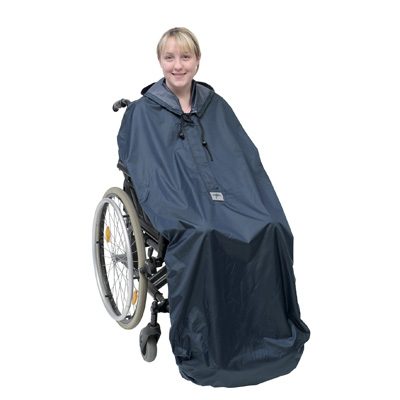 shows a woman in a wheelchair, wearing the simplantex universal wheely mac