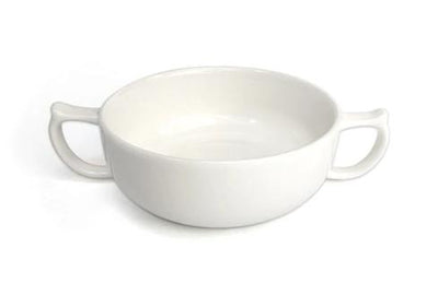 shows the white wade dignity soup bowl in white