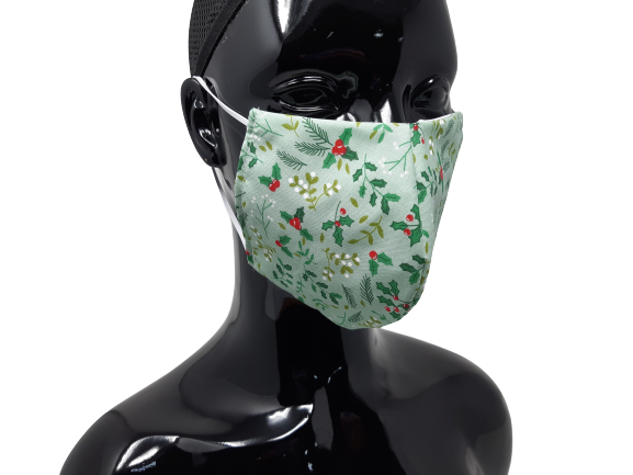 Washable and Reusable Holly and the Ivy Face Mask