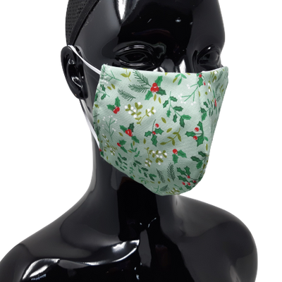 Washable and Reusable Holly and the Ivy Face Mask