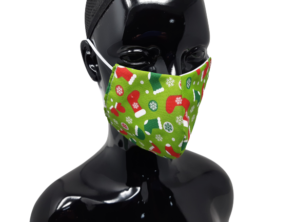 shows the stockings christmas face mask