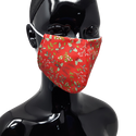 shows the holly and the ivy christmas face mask design